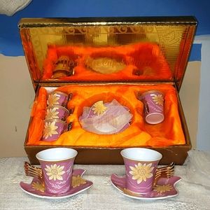 Vintage asian tea or fancy cappuccino cups